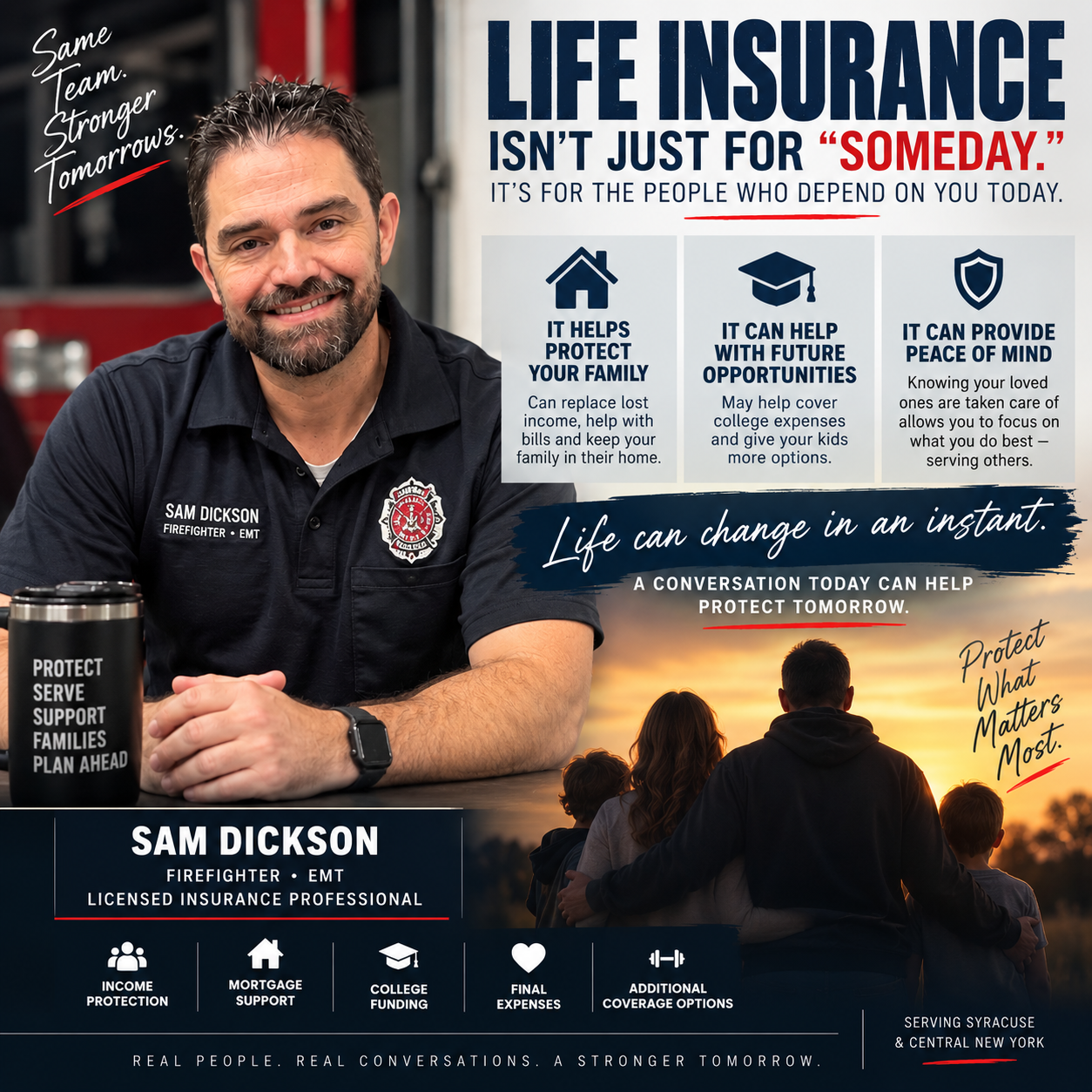 Sam Dickson educational insurance graphic